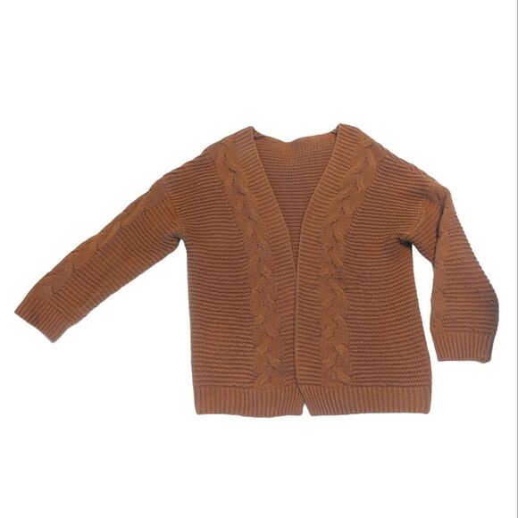 🛍️ COZY ORANGE KNITTED SWEATER WITH DETAIL - Picture 1 of 5